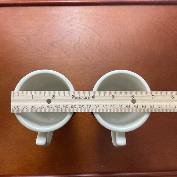 VTG‎ Hall Irish Coffee Mugs 1273 White Black Pedestal 6” Made in USA (Set of 2) - Picture 5 of 7